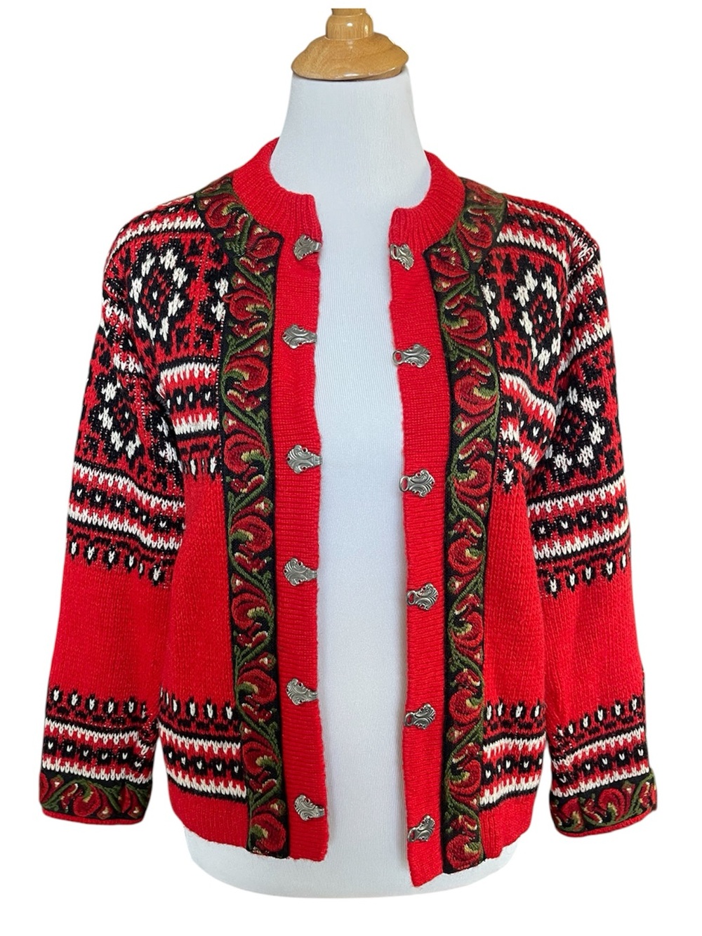 Vintage Nordstrikk Fair Isle Norwegian wool cardigan